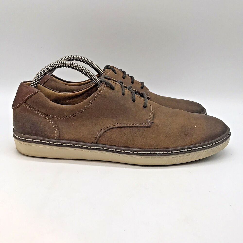 J&M McGuffey Oxfords Men's 9M Sheepskin Shoes Brown Leather Lace Up Shoe 25-1642